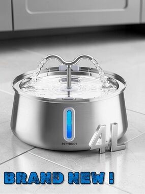 🐶🐱🐾💧 Stainless Steel Pet Water Fountain – 135oz / 4L